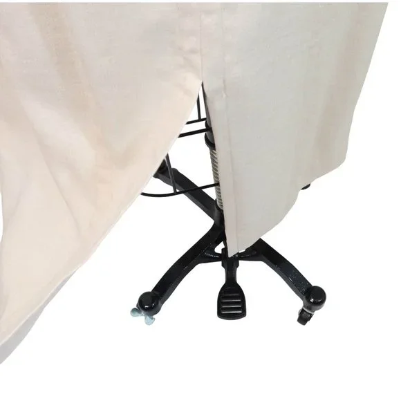 H&M Size 4 Cream Ecru Sleeveless Lined Midi Trench Coat - Picture 5 of 6